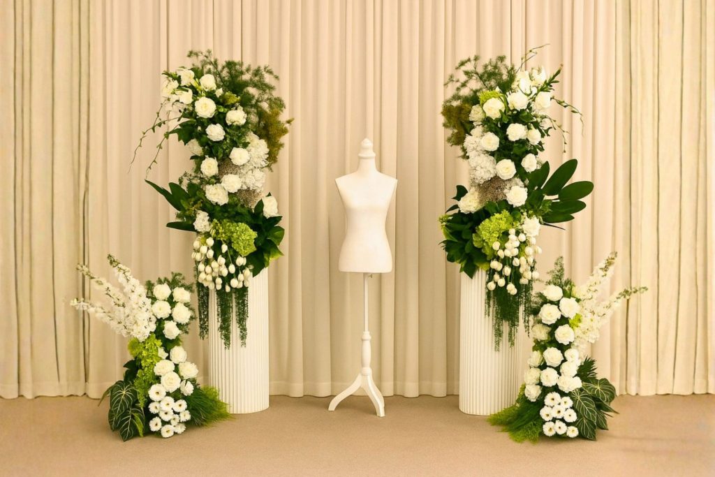 bridal room floral arrangements